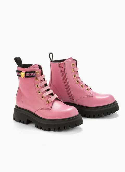 Боти с лого надпис Moschino Kids — снимка 4