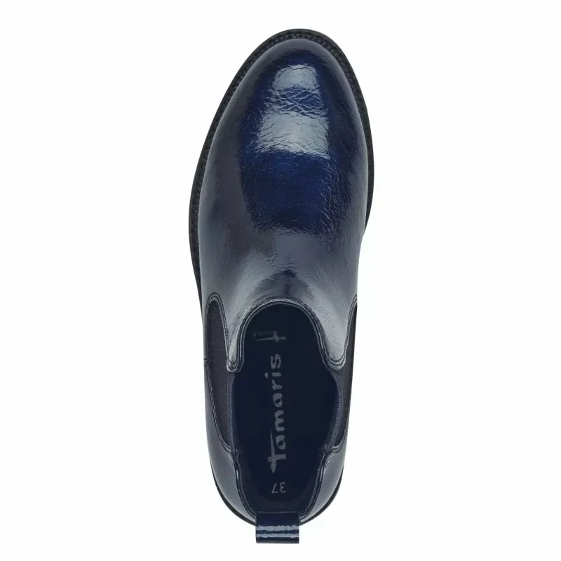 Дамски Равни Боти TAMARIS – 1-25433-43-826 NAVY PATENT — снимка 5