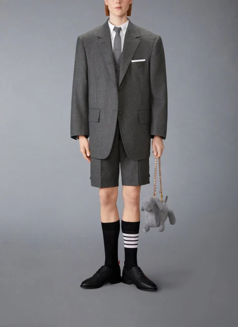 Къс панталон с централен фабричен ръб Thom Browne — снимка 4