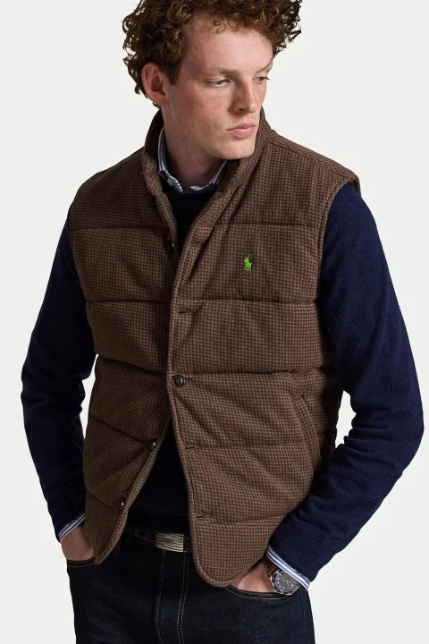 Яке 40/1 Dbl Knit Jacq-Knt-Shirt 710B26155003 200 brown — снимка 2