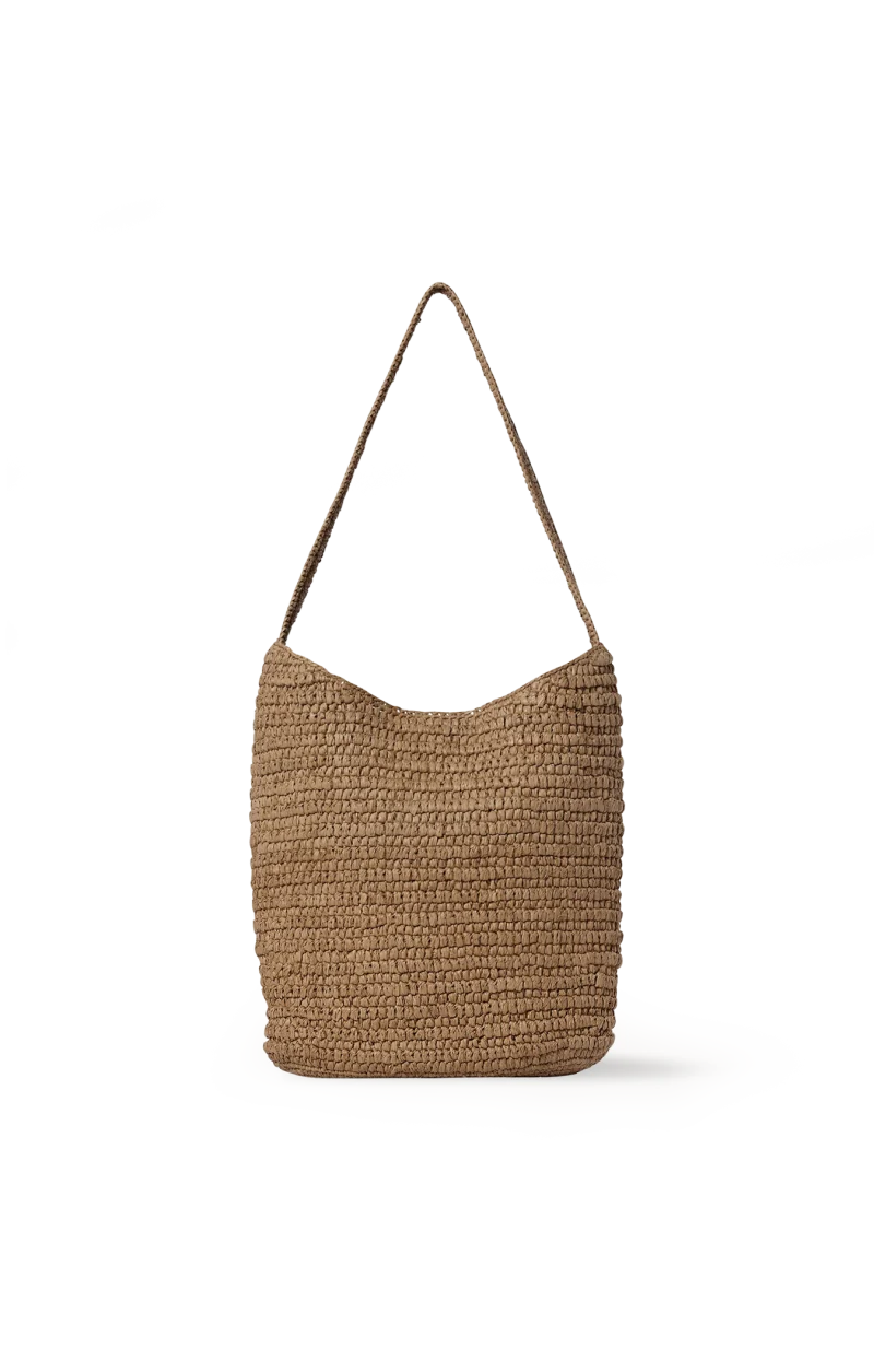 Alma Shoulder Raffia Bag