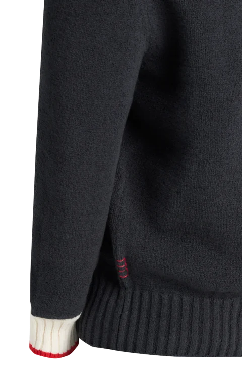 Contrast Trim Jumper in Black — снимка 2