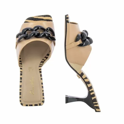 Чехли На Ток DONNA ITALIANA – 10575-652-783 MESTICO FERRARA NATURAL MA — снимка 5