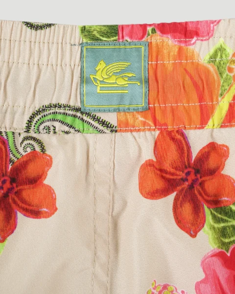 Swim Shorts with Paisley Motif — снимка 3