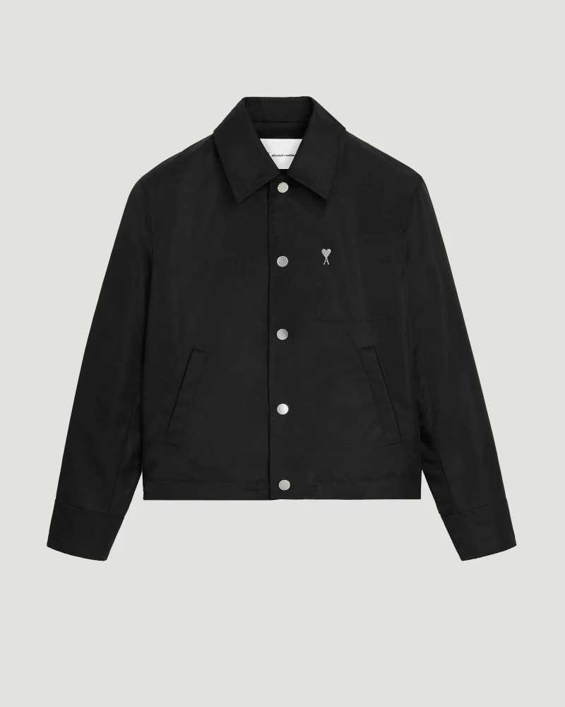 Buttoned Jacket in Technical Nylon