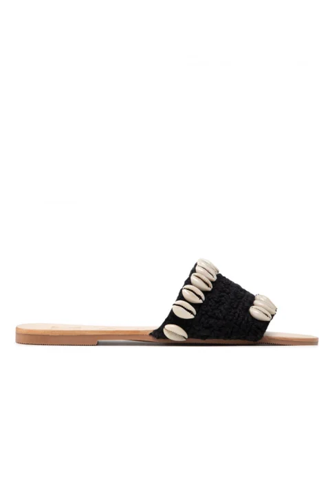 Sandals Black Shells & Crochet; Yucatán S 2.9 Y0 black