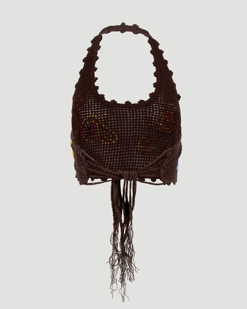Motif Crochet Crop Top — снимка 2