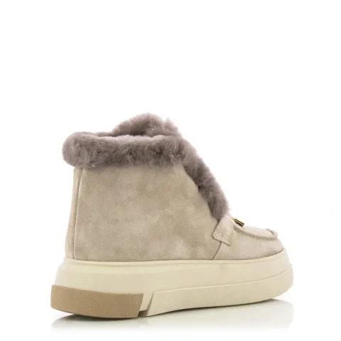 Дамски Равни Боти CARLO FABIANI – 109414 BEIGE SUEDE — снимка 2