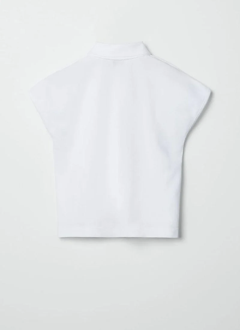 Полошърт с монили Brunello Cucinelli Kids