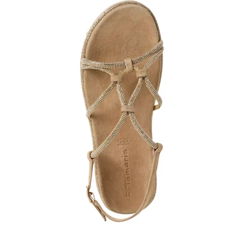 Дамски Равни Сандали TAMARIS – 1-28721-46-930 SAND GLAM — снимка 5