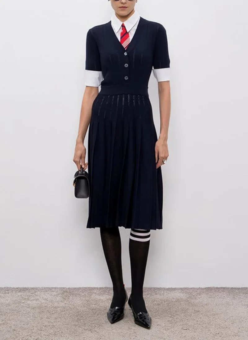 Рокля от фино плетиво Thom Browne