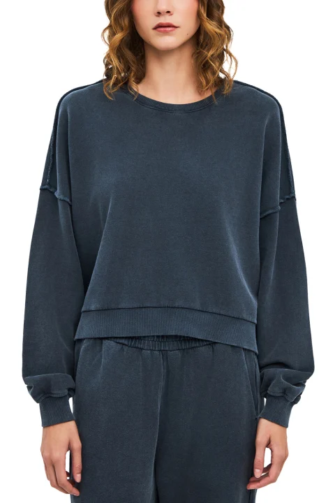 Суичър Oversized Assymetric DLWC000036 vintage blue