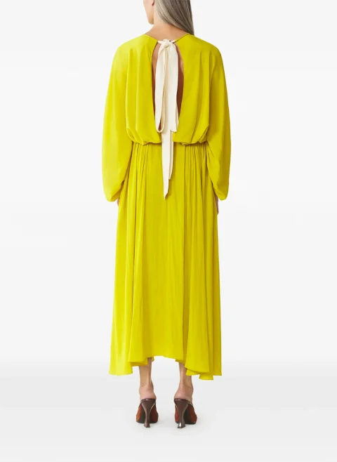 Дълга рокля с набори Lanvin — снимка 3