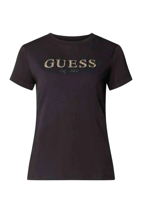 T-Shirt Cn Leopard Lurex Logo W6BI22K6042 jblk jet black a996