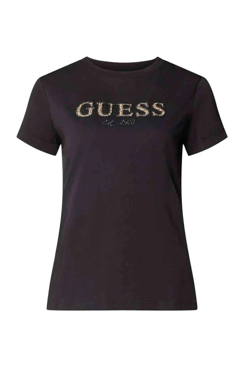 T-Shirt Cn Leopard Lurex Logo W6BI22K6042 jblk jet black a996