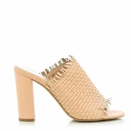Дамски Чехли на Ток CARLO FABIANI – 59157-beige