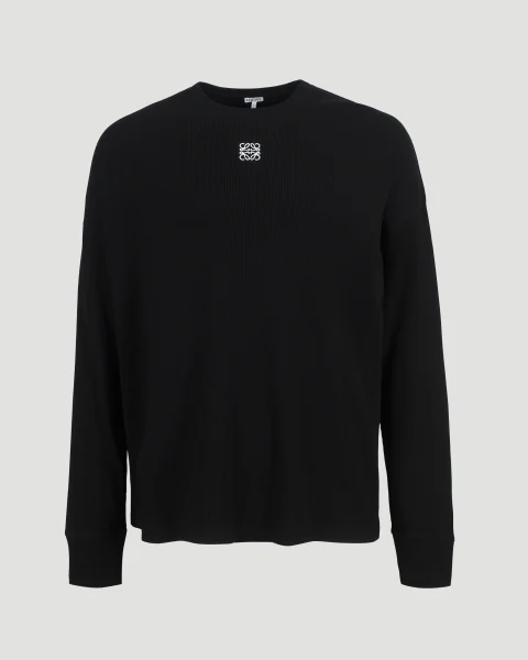 Oversized Long Sleeve T-Shirt in Black