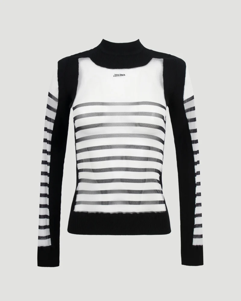 The Bi-Material Marinière Sweater