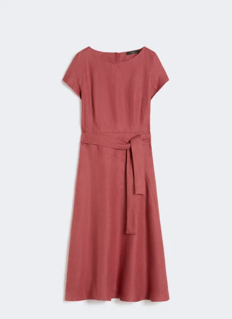 Миди рокля от 100% лен Weekend Max Mara Wkdesordio — снимка 13