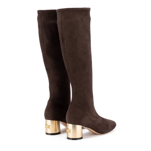 Дамски кафяви ботуши Casadei — снимка 5