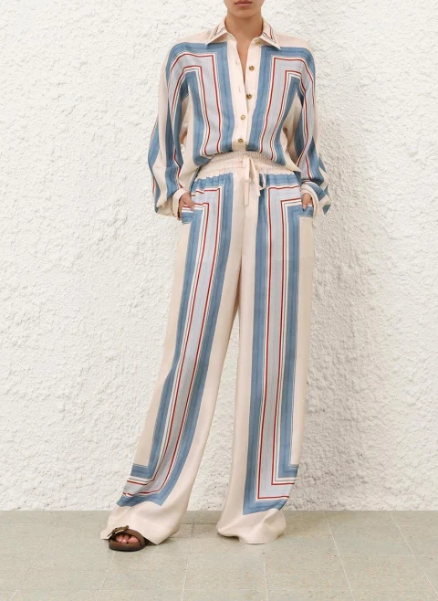 Риза с принт 'Ticking Stripe' Zimmermann — снимка 4