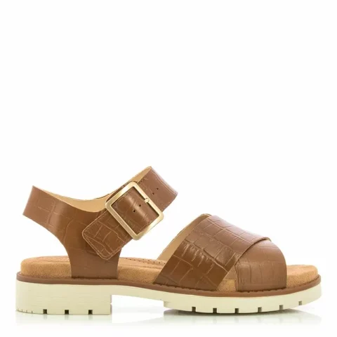 Дамски Равни Сандали CLARKS – 26176323 ORINOCO CROSS TAN INTEREST