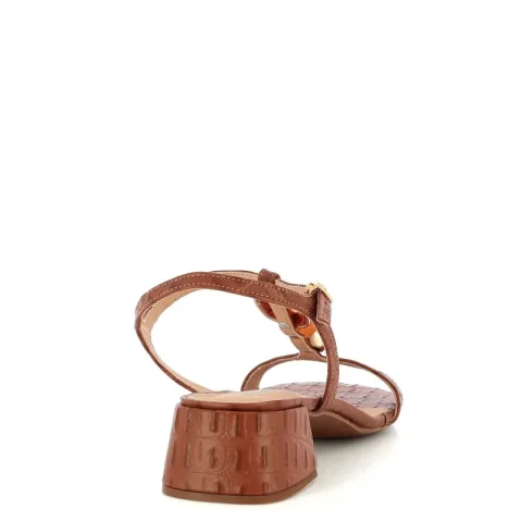 Дамски Сандали На Ток FERRUCCI – 2526004 CROCO CASTOR — снимка 2