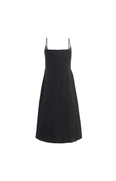 Barett Lace Trim Silk Dress — снимка 2