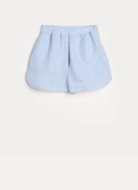 Къси панталони от лен Brunello Cucinelli Kids 6