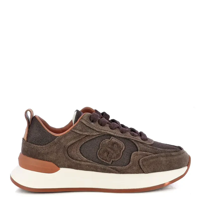 Дамски Сникърс BOSS – 50563381 B ICON RUNN CVSD DARK BROWN