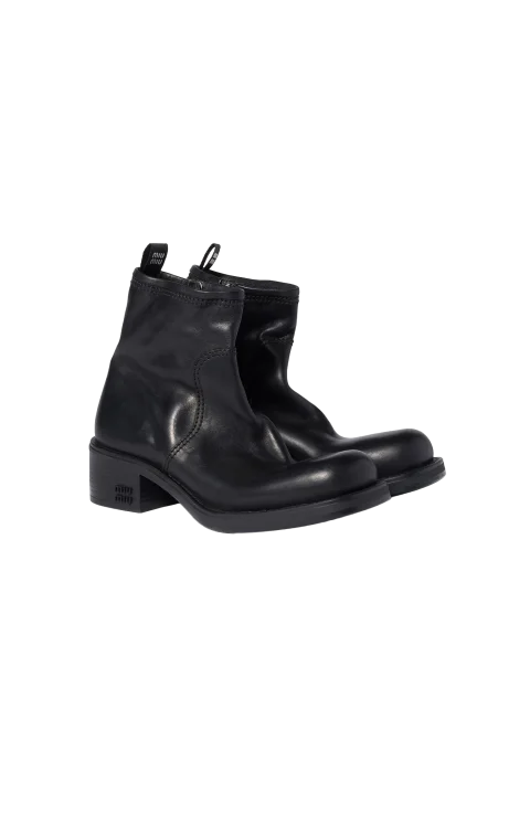 Calf Leather Booties — снимка 2
