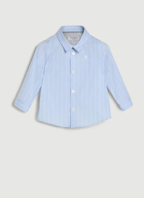 Раирана риза с бродерия Brunello Cucinelli Kids 12-18M