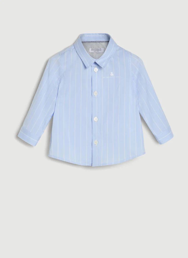 Раирана риза с бродерия Brunello Cucinelli Kids 12-18M