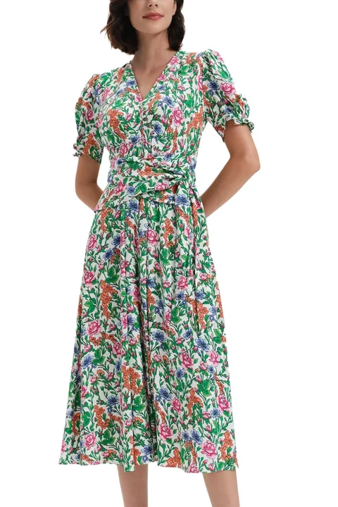 Dress Dvf Sammie Dress DVFDW1R013VFIVY vintage flower sm ivory