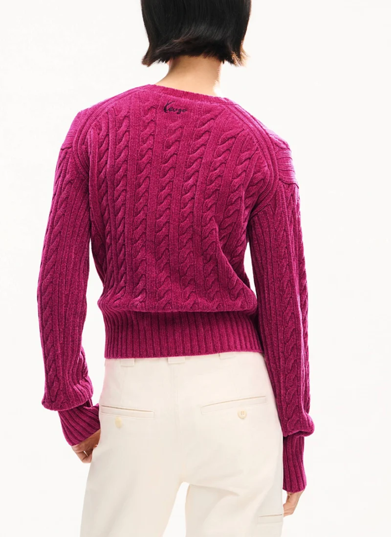 Жилетка 'Cable-knit' от кадифе Kenzo — снимка 3