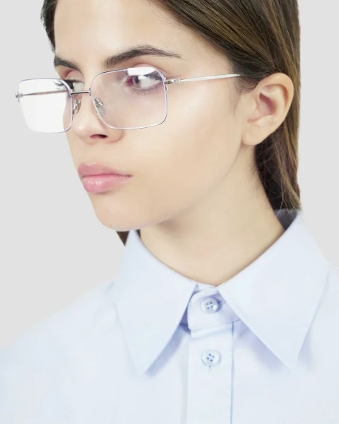 Invisible Rectangle Sunglasses in Silver — снимка 3