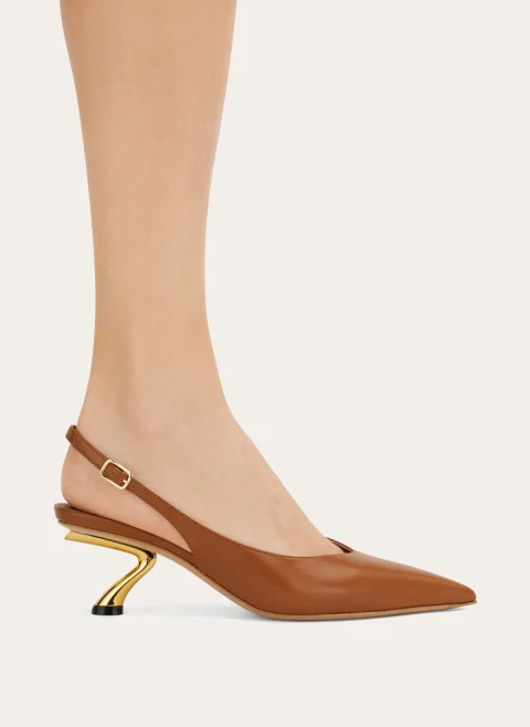 Обувки на ток от естествена кожа Ferragamo — снимка 7