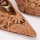 Дамски кафяви обувки с дантела Clivage Le Silla — снимка 5