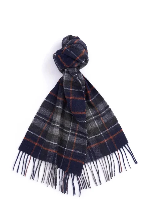 Шал New Check Tartan USC0137 ny95 navy/dark ginger — снимка 2