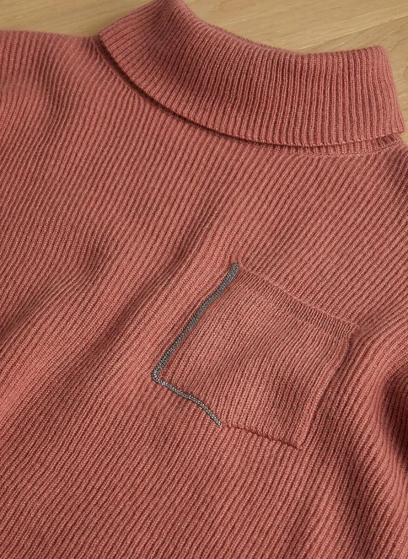Кашмирен пуловер с монили Brunello Cucinelli Kids — снимка 2