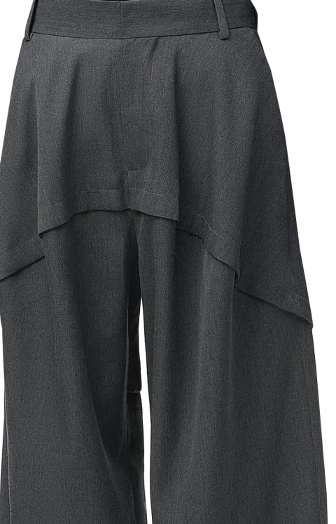 Wool Trousers in Charcoal — снимка 3