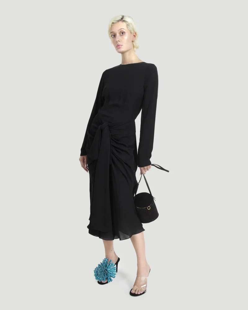 Gathered Midi Dress — снимка 2
