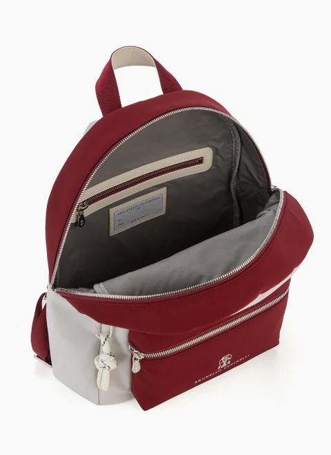 Раница с контрастни детайли Brunello Cucinelli Kids — снимка 4