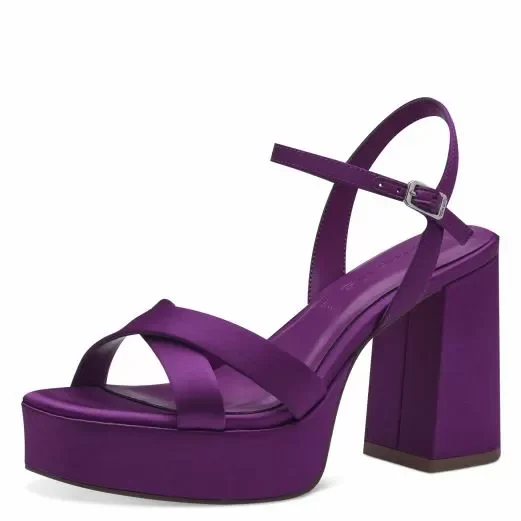 Дамски Сандали На Ток TAMARIS – 1-28050-42-560 PURPLE — снимка 3