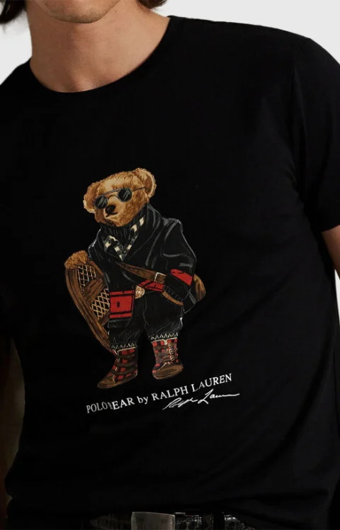 Слим тениска с Polo Bear принт — снимка 4