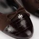 Дамски кафяви обувки на ток TORY BURCH — снимка 5
