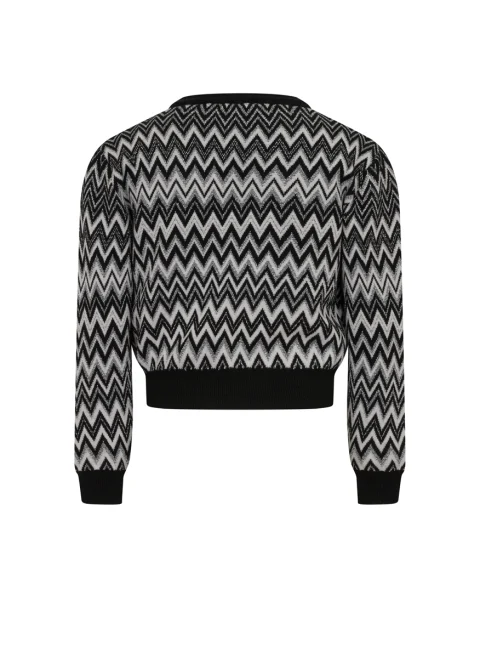 Пуловер от вълна с принт 'Zig-Zag' Missoni Kids — снимка 2
