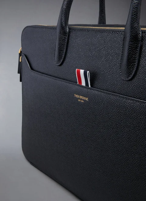 Кожена чанта 'Business' Thom Browne — снимка 6