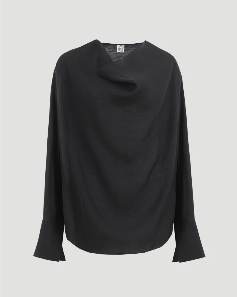 Cowl Blouse in Black
