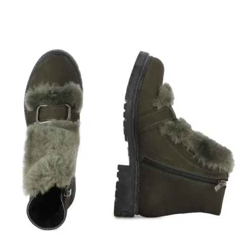 Дамски Равни Боти STUDIO CAMPIONE – 107741-khaki — снимка 4